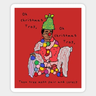 Community - Christmas Troy (with writing) Magnet